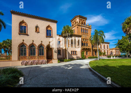 Ca' d'Zan die opulente Villa im Mittelmeer Revival-Stil der & Marmor John Ringling in Sarasota Florida Stockfoto