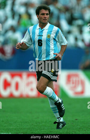 OSCAR RUGGERI Argentinien & VELEZ SARSFIELD FC 2. Juli 1994 Stockfoto