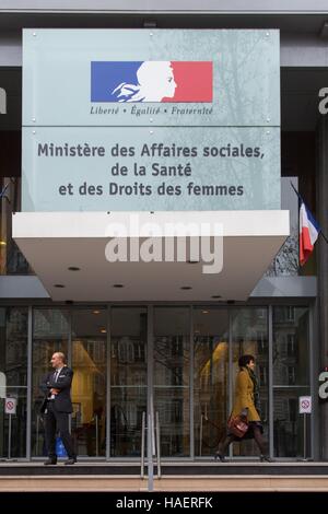 MINISTERIUM FÜR SOZIALES, GESUNDHEIT UND DIE RECHTE DER FRAU (75) PARIS, FRANKREICH Stockfoto