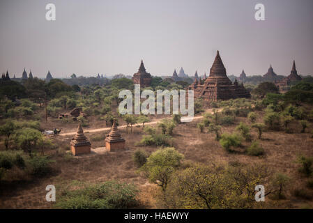 Tempel von Bagan historische Ortsbild, Myanmar. Stockfoto