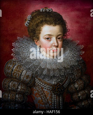 Porträt von Elisabeth von Frankreich, später Isabelle, Königin von Spanien, von Frans Pourbus dem jüngeren, ca. 1610, Rubenshaus, Antwerpen, Belgien Stockfoto