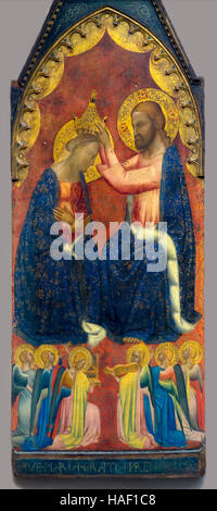 Die Krönung der Jungfrau von Puccio di Simone, ca. 1350, Museum der bildenden Künste, Gent, Belgien, West-Flandern, Belgien, Europa Stockfoto