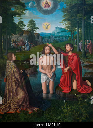 Taufe Christi, von Gerard David, ca. 1508, Groeningemuseum, Brügge, West-Flandern, Belgien, Europa Stockfoto