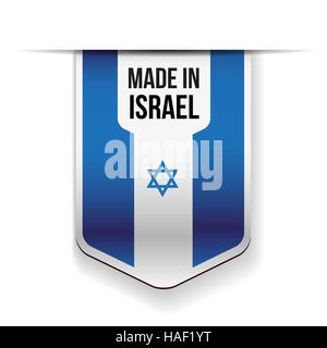 Made in Israel Flagge Band Vektor Stock Vektor