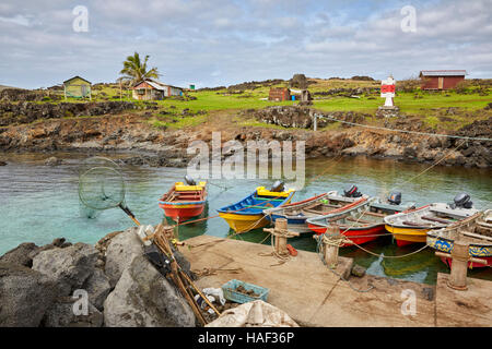 La Perouse Village, Ostern Insel (Isla de Pascua) (Rapa Nui), Chile Stockfoto