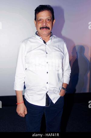 Govind Namdev indischer Schauspieler beim Trailer-Launch des Films Anna: Kisan Baburao Hazare in Mumbai, Indien Stockfoto
