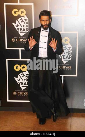 Ranveer Singh, Ranveer Singh Bhavnani indischer Schauspieler bei der Zeremonie des GQ India Men of the Year Award in Mumbai Indien Stockfoto