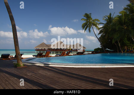 Beach Resort Malediven Stockfoto