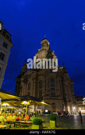 Dresden: Frauenkirche am Neumarkt, Sachsen, Sachsen, Deutschland Stockfoto