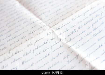 alten handschriftlichen Brief - Mail, deutsche Handschrift Stockfoto