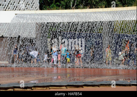 Jardim da Agua, Wasser Garten, Oceanario de Lisboa, Lissabon, Ozeanarium, Parque Das Nacoes, Nation Park, Lisboa, Lissabon, Portugal Stockfoto