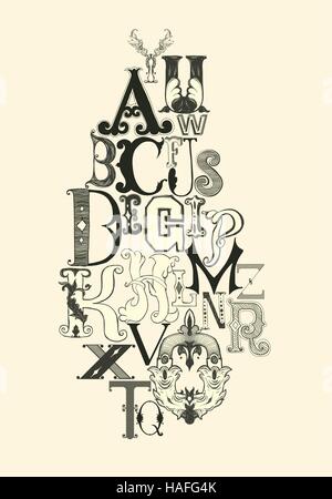 Schwarze Buchstaben Stock Vektor