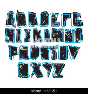 Großbuchstaben, isoliert auf weiss Stock Vektor