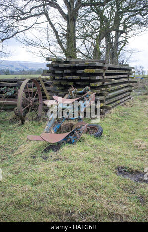 Landmaschinen von anno dazumal Stockfoto