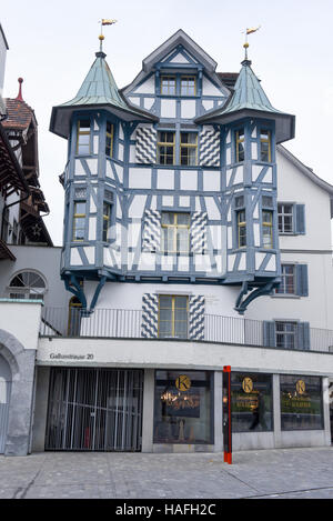 St. Gallen, Schweiz - 23. November 2016: Haus an der alten St. Gallen in der Schweiz Stockfoto