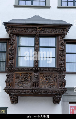 St. Gallen, Schweiz - 23. November 2016: schönen geschlossenen Balkon von St. Gallen in der Schweiz Stockfoto