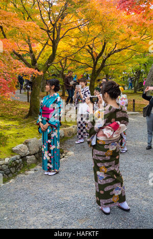 Japanerinnen im Kimono Kyoto Japan Stockfoto