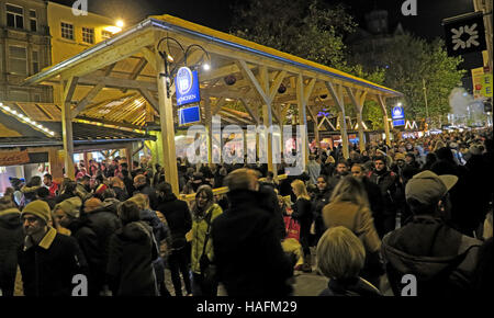 Manchester Weihnachtsmärkte Dezember, North West England, Großbritannien Stockfoto