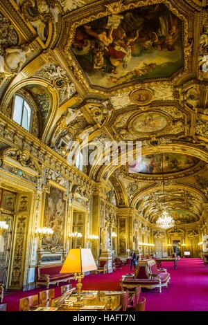 KONFERENZ-ZIMMER, SENAT, PALAIS DU LUXEMBOURG, PARIS Stockfoto