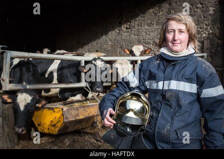 FREIWILLIGE FEUERWEHR AUF DEM LANDE, FRANKREICH Stockfoto