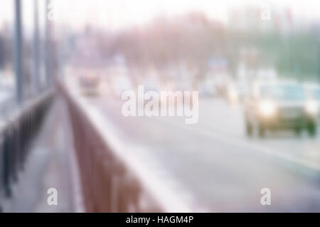 Der Verkehr in der Stadt, abstrakte Bewegungsunschärfe Stockfoto