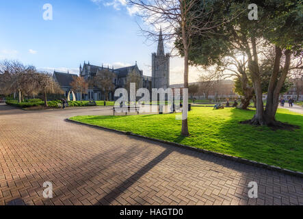 St. Patricks Kathedrale in Dublin, Irland, gegründet im Jahre 1191, ist die National Cathedral Church of Ireland. Stockfoto