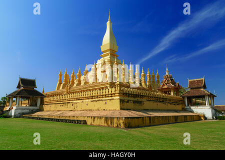 Pha, dass Luang Vientiane Sehenswürdigkeiten von Vientiane, Laos. Stockfoto