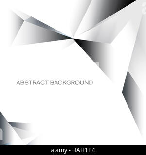 Abstrakte simple geometrische Verlaufshintergrund in Graustufen Stockfoto