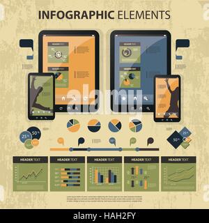 Bunte Vektor-Set von Infografiken Element Vorlagen Stock Vektor