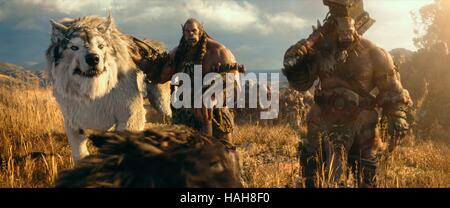 Warcraft-Jahr: 2016 USA Regie: Duncan Jones Toby Kebbell, Robert Kazinsky Stockfoto