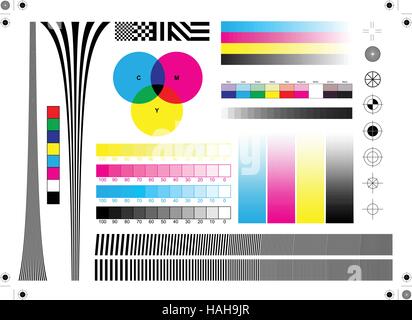Druckmarken Kalibrierung Stock Vektor