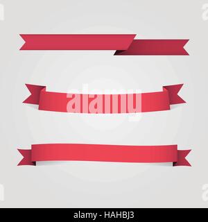 Set rote Banner BAV Werbung. Stock Vektor