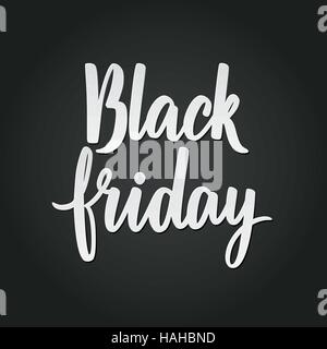 Schwarzer Freitag kalligraphische Werbeplakat Entwurfsvorlage Vektor. Stock Vektor