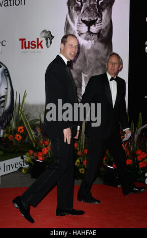 Der Duke of Cambridge besucht die Tusk Conservation Awards im Victoria and Albert Museum in London. Stockfoto