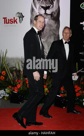 Der Duke of Cambridge besucht die Tusk Conservation Awards im Victoria and Albert Museum in London. Stockfoto