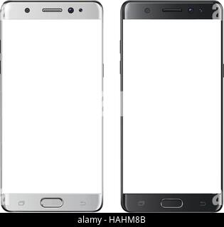 Smartphone, Handy mit unbelegten Schirm isoliert Stock Vektor