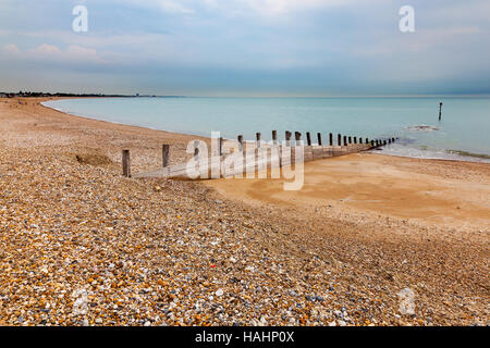 Die Schindel Pagham Strand West Sussex England UK Europe Stockfoto