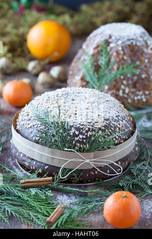 Italienische Panettone und Pandoro Stockfoto