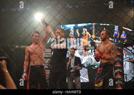 SYKTYVKAR, Russland - 26. November 2016: Parma MMA Profikämpfen-7 Turnier. Stockfoto
