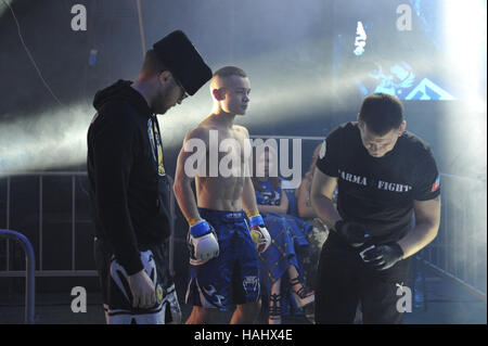 SYKTYVKAR, Russland - 26. November 2016: Parma MMA Profikämpfen-7 Turnier. Stockfoto
