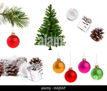 Vielzahl von Weihnachten Dekorationsobjekte Stockfoto