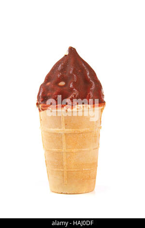 Schokoladeneis im wafer Stockfoto
