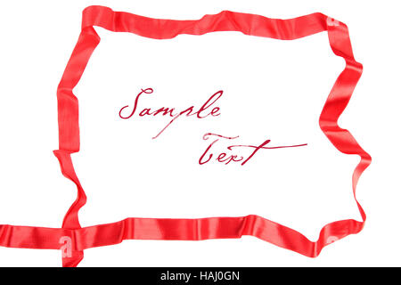 Rahmen des Red ribbon Stockfoto