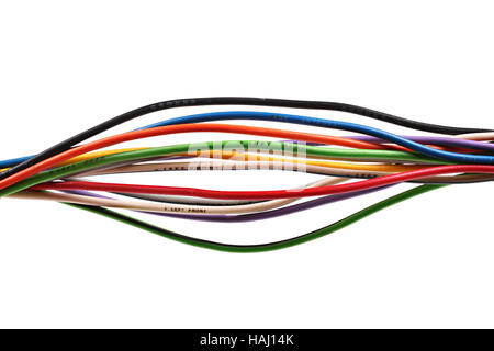 buntes elektrische Drähte Stockfoto