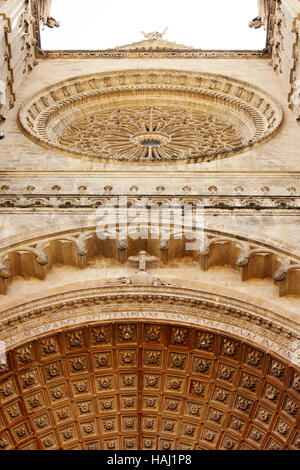 Detail der Kathedrale von Mallorca in Palma, Spanien Stockfoto