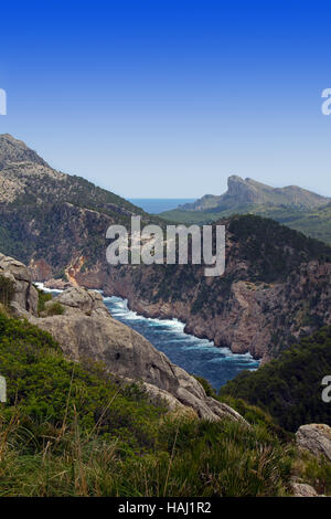 schöner Blick auf die Berge auf Mallorca Balearen Stockfoto