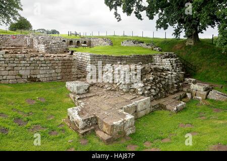 Chesters Roman Fort und Museum Badehaus. Chollerford, Hexham, Northumberland, England, Vereinigtes Königreich, Europa. Stockfoto