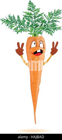 Cartoon pflanzlichen Charakter Illustration isoliert Stock Vektor