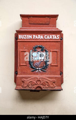 Postfach, La Casona de Yucay Hotel, Yucay, Cusco, Peru Stockfoto