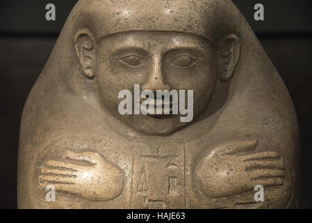 Ptahhotep Sandstein Statue Osiris Museum Leiden Stockfoto